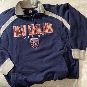 New England Patriots Quarter Zip Pullover Sweatshirt